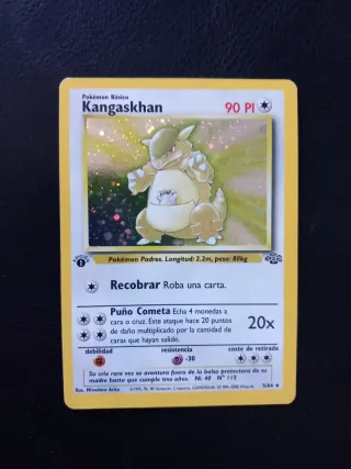 Kangaskhan holo jungla 1ed esp cartas pokemon