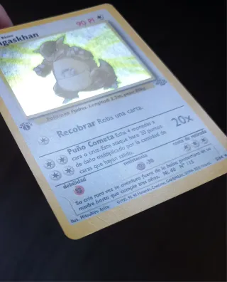 Kangaskhan holo jungla 1ed esp cartas pokemon