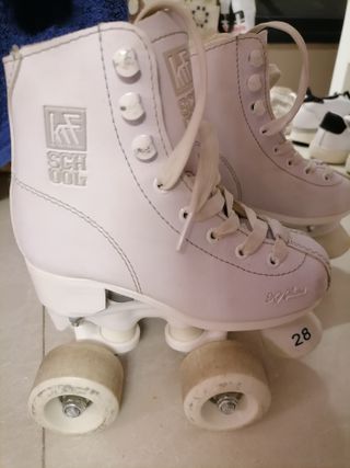Patines de 4 ruedas blancos talla 28