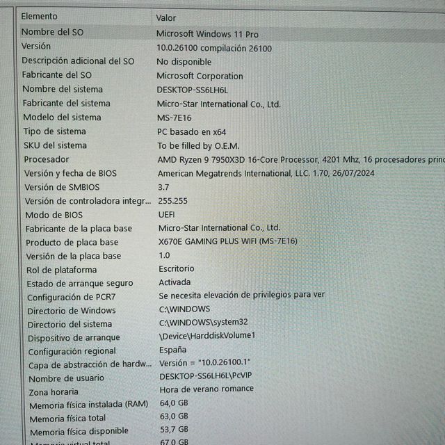 PC Gamer 7950X3D 64GB RAM 2TB SSD RTX 4080 SUPER