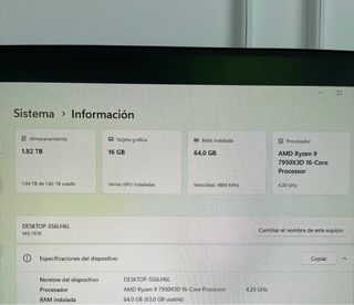 PC Gamer 7950X3D 64GB RAM 2TB SSD RTX 4080 SUPER