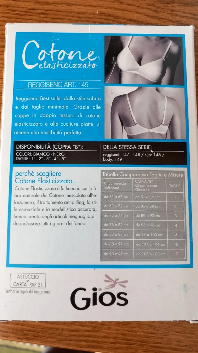 Reggiseno Gios cotone elasticizzato 3B
