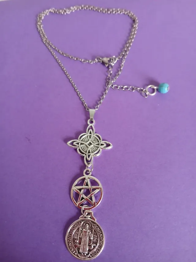 Colgante triple protección y turquesa