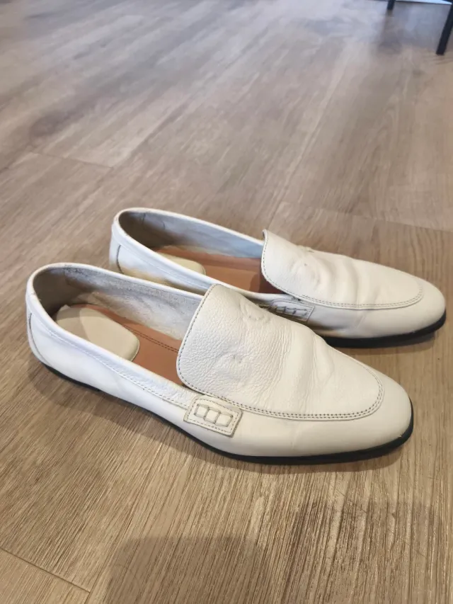 Mocasines Zara Blancos Mujer
