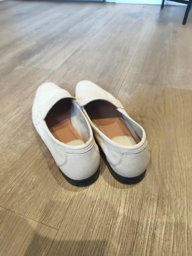 Mocasines Zara Blancos Mujer