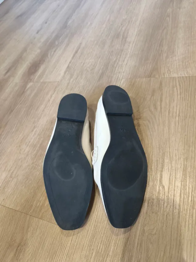 Mocasines Zara Blancos Mujer