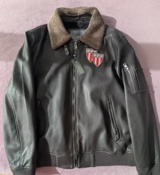 Cazadora Cuero Blue Coast Yachting Talla L.