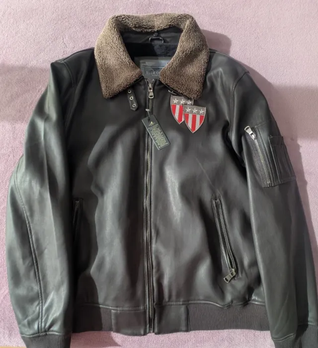 Cazadora Cuero Blue Coast Yachting Talla L.