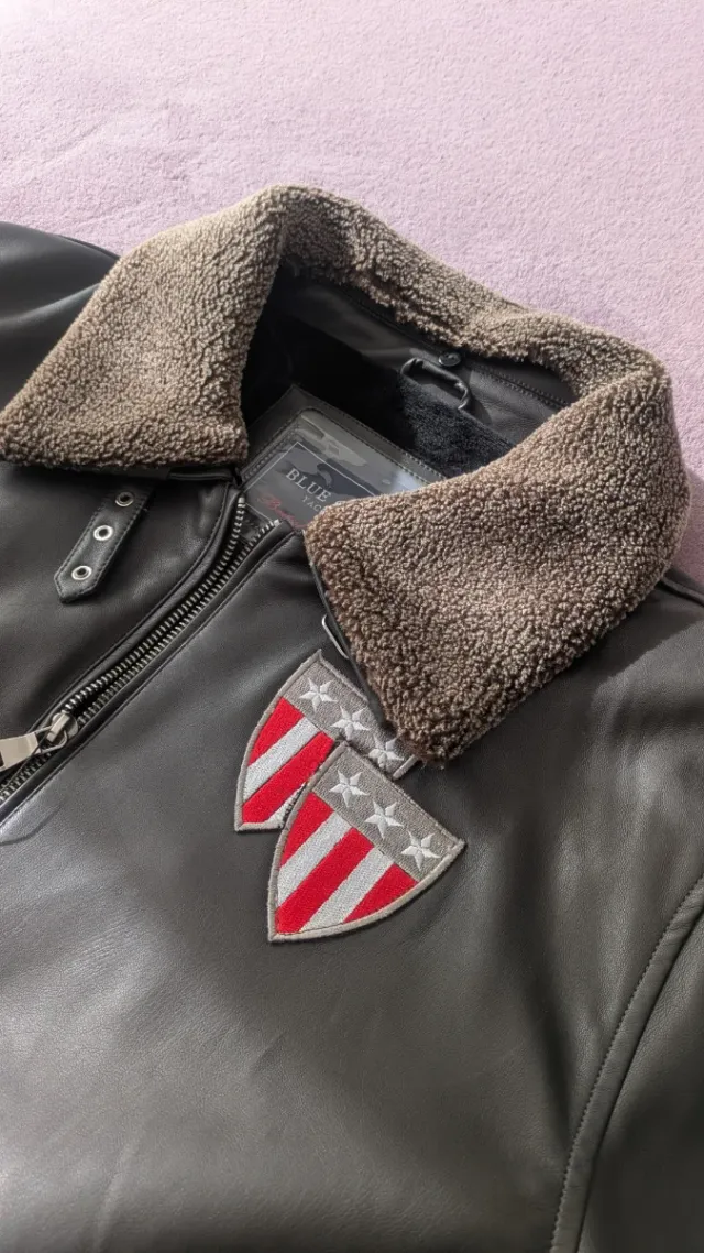 Cazadora Cuero Blue Coast Yachting Talla L.