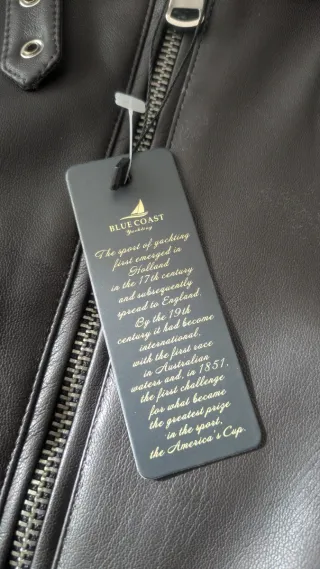 Cazadora Cuero Blue Coast Yachting Talla L.