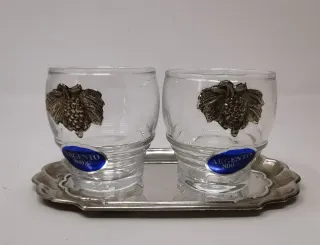 Set 2 Bicchierini liquore Vintage argento