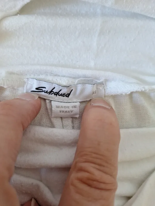 Pantalón lino blanco talla XS cintura algodón