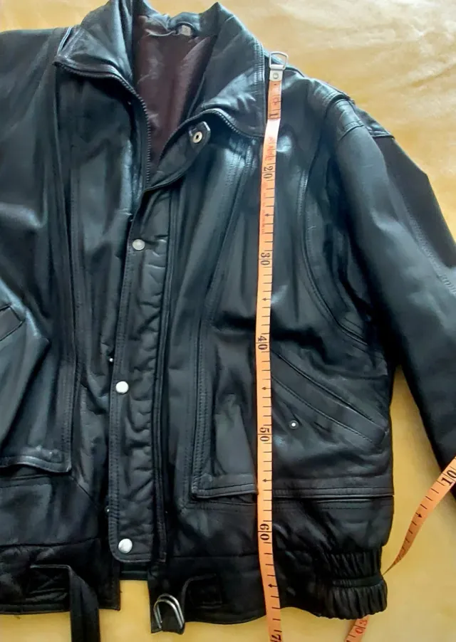 Cazadora de cuero auténtico Yves Saint Laurent