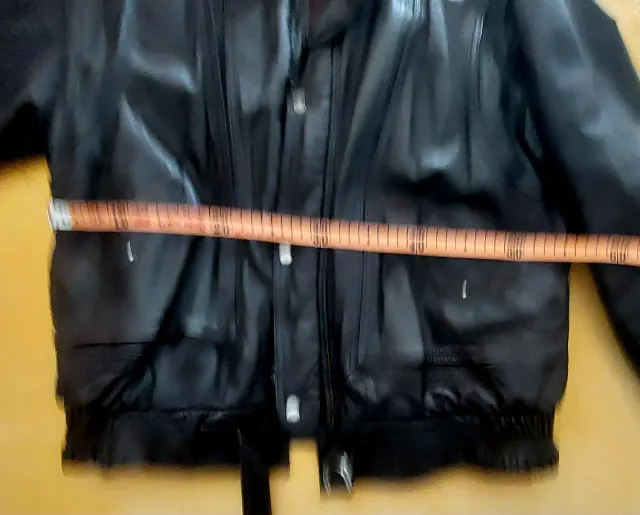 Cazadora de cuero auténtico Yves Saint Laurent