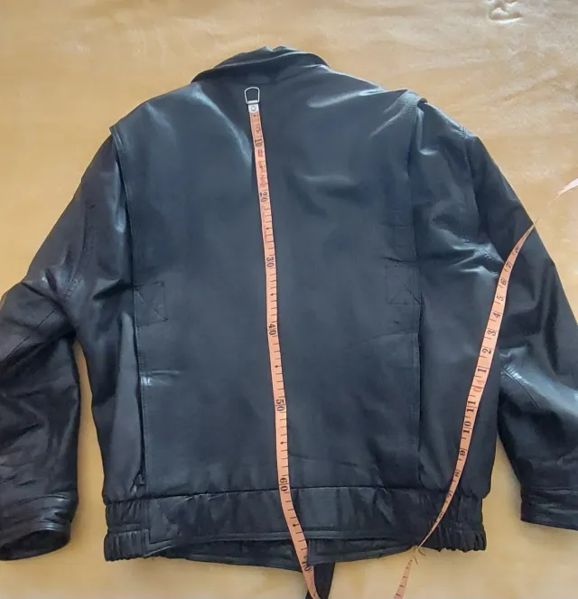 Cazadora de cuero auténtico Yves Saint Laurent