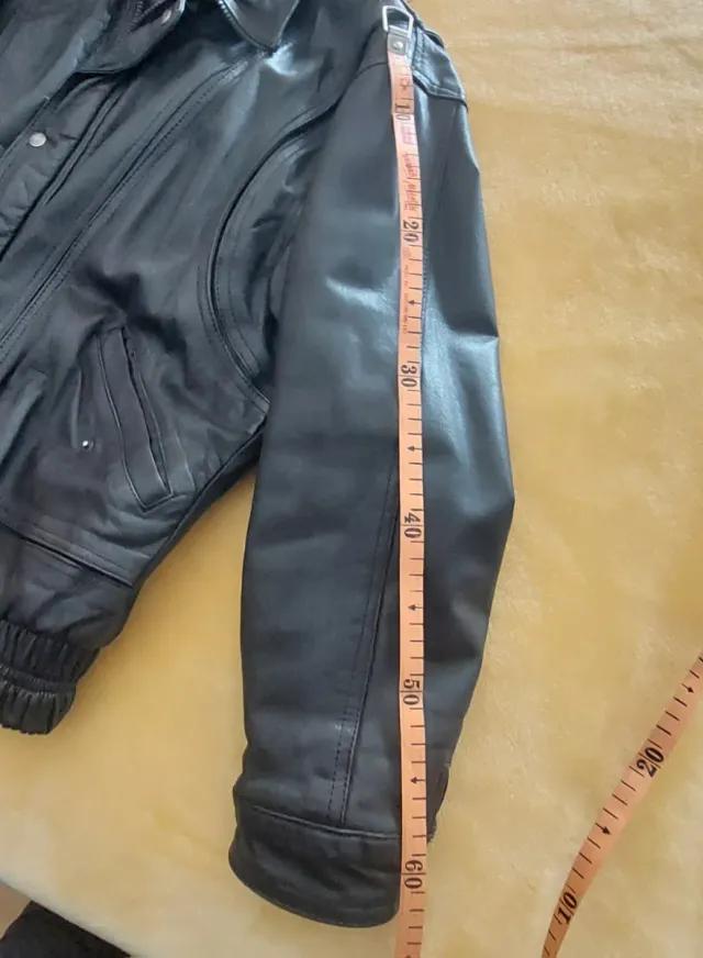 Cazadora de cuero auténtico Yves Saint Laurent