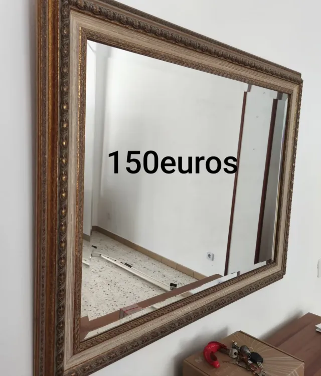 Espejo Marco Dorado y Marrón