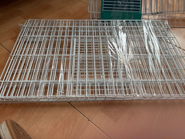 Jaula grande con escalera y puente para 3 conejos