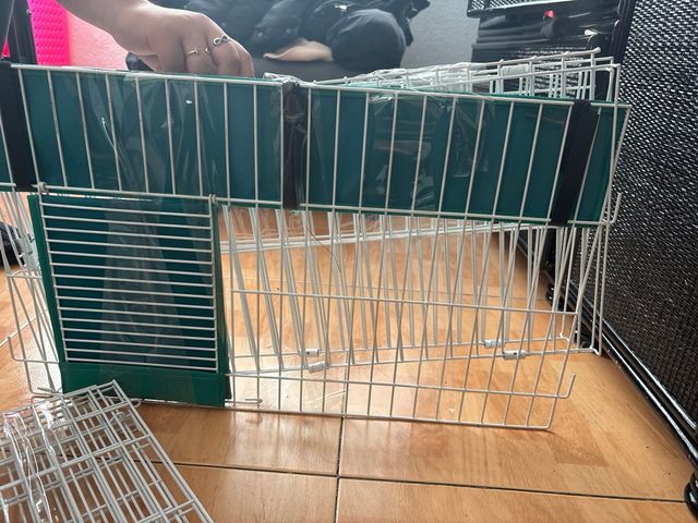 Jaula grande con escalera y puente para 3 conejos