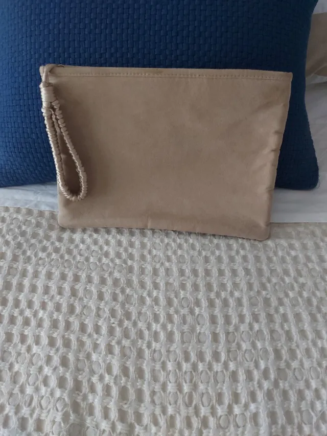 Bolso de mano tejido rayas