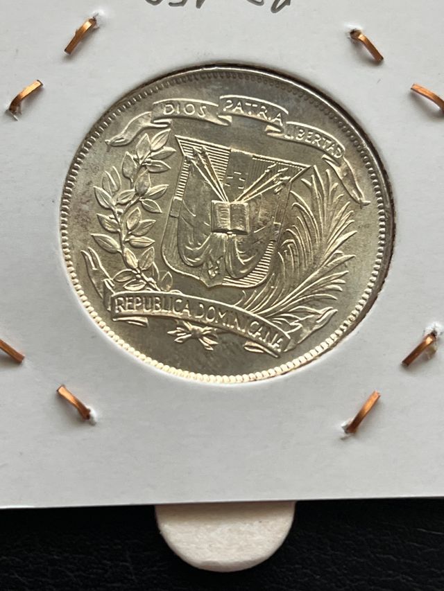 República Dominicana Medio Peso 1961 Plata