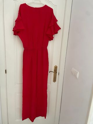 Mono Largo Seda Uterqüe Talla Única Rojo