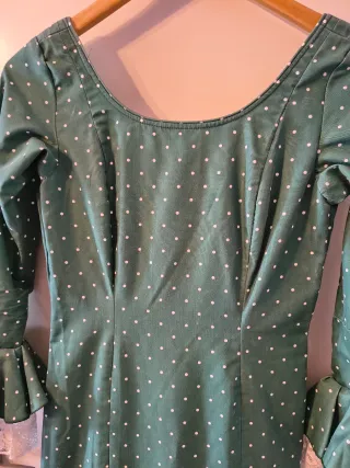 Traje Flamenca Verde Lunares Talla 34/36