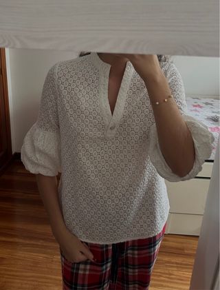 Blusa Carolina Herrera Blanca