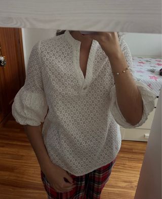 Blusa Carolina Herrera Blanca