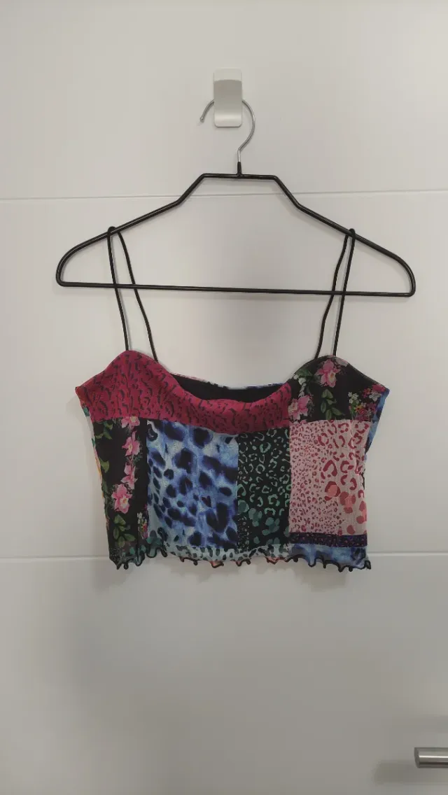 Crop top Desigual estampado