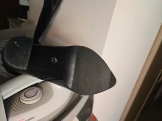 Stivali alti neri con tacco