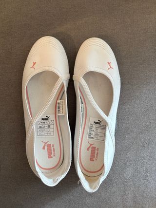 Bailarinas Puma Piel Blancas Niña Talla 35