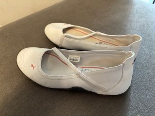 Bailarinas Puma Piel Blancas Niña Talla 35