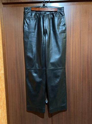 Pantalón de piel negro talla 44