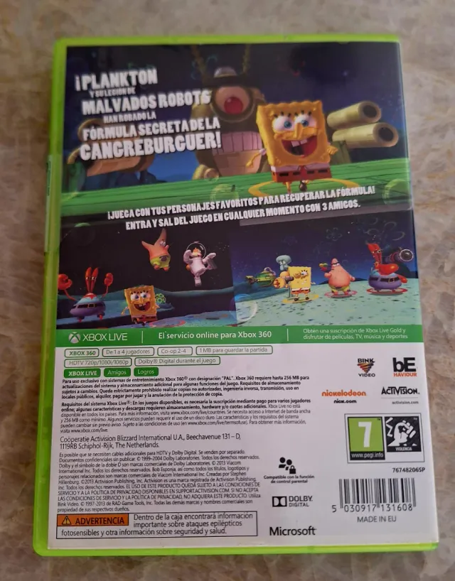 Bob Esponja: El Héroe Xbox 360