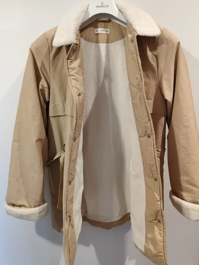 Gabardina Mango forrada Talla S, 13/14 años