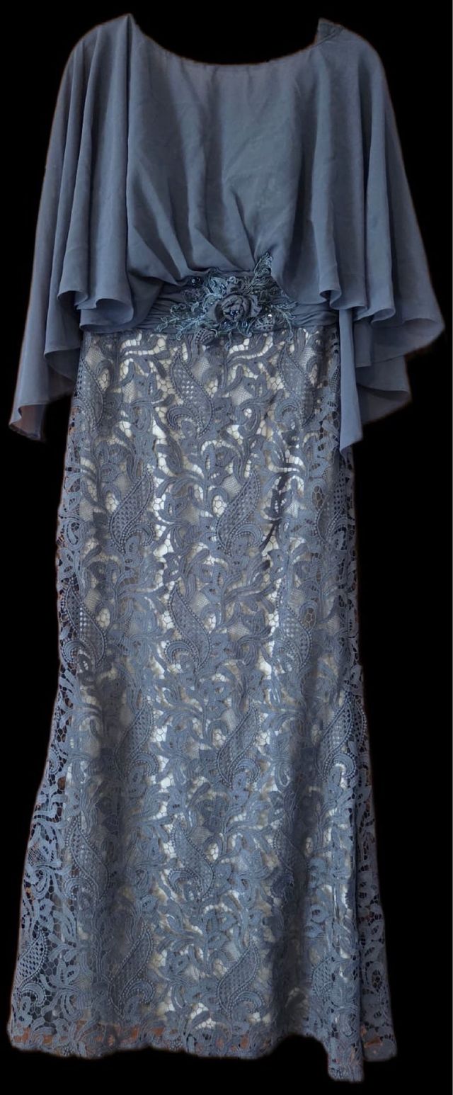 Vestido fiesta Rosa Clara azul/gris