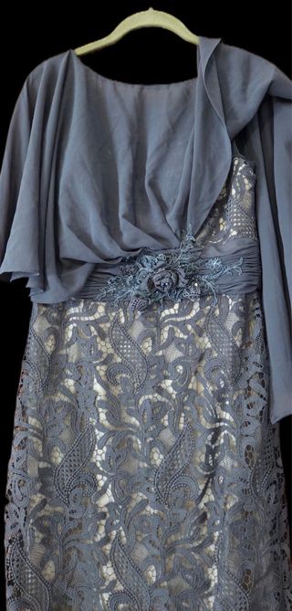 Vestido fiesta Rosa Clara azul/gris