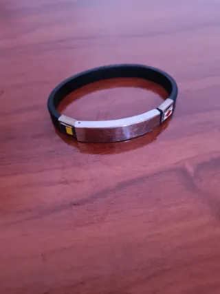 Pulsera Acero y Caucho