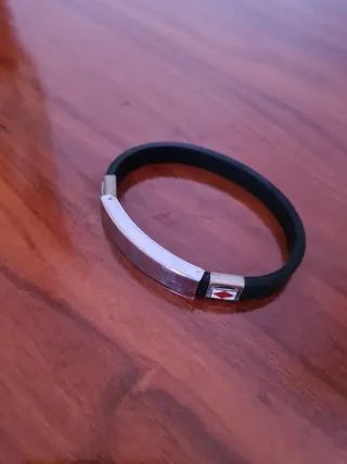 Pulsera Acero y Caucho