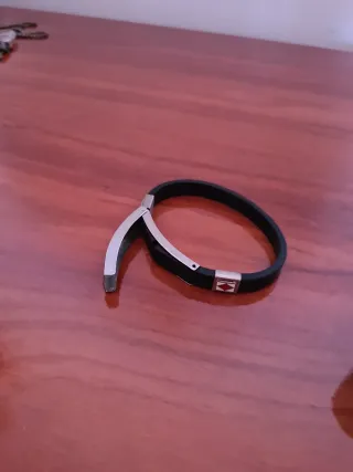 Pulsera Acero y Caucho