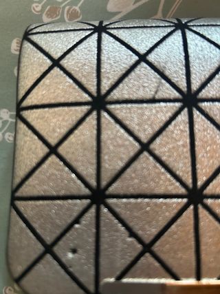 Pochette argento geometrica