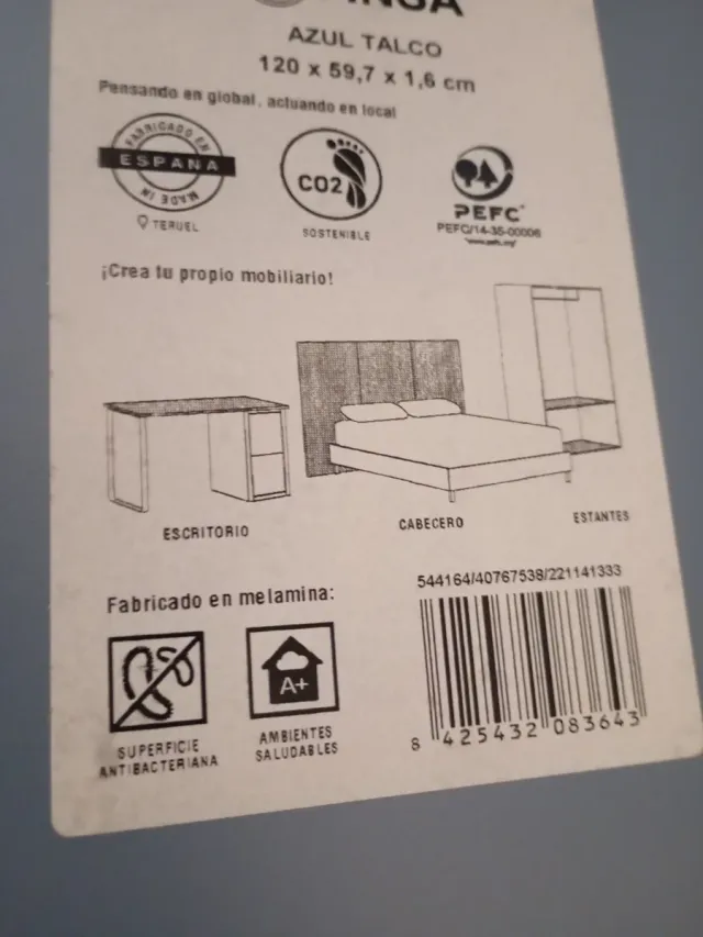 Mesa de escritorio madera gris