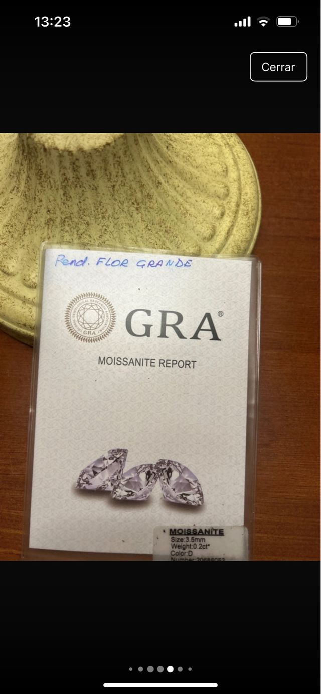 Pendientes Flor Moissanita Diamante Sintético GRA