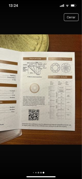 Pendientes Flor Moissanita Diamante Sintético GRA