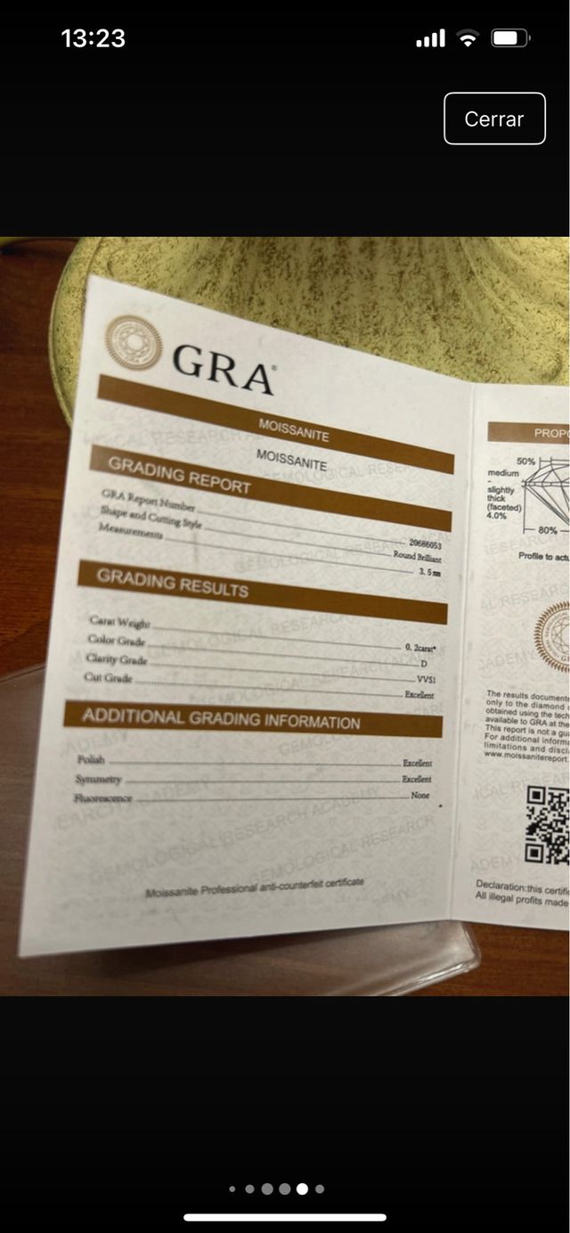 Pendientes Flor Moissanita Diamante Sintético GRA