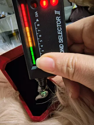 Anello Moissanite Leopardo 2ct Verde