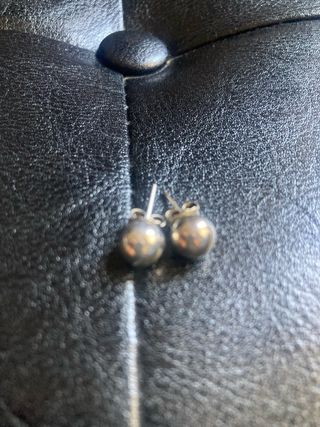 Pendientes bola plata