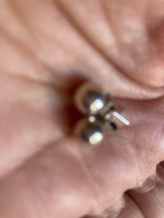 Pendientes bola plata