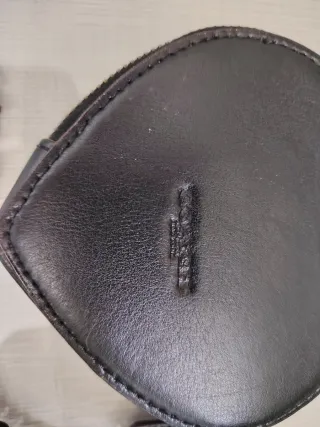 Monedero Corazón Coach Negro Rosa